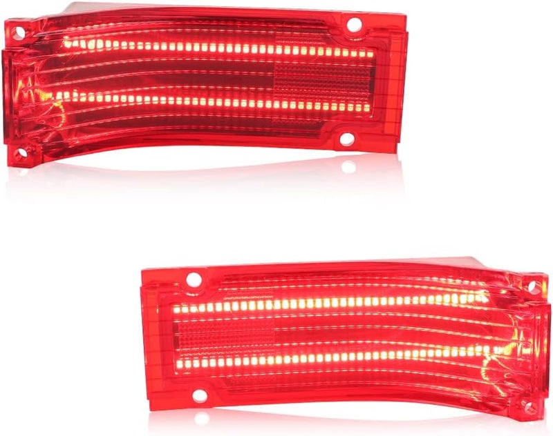 MOTRUM Tail Light Compatible with Chevy Chevelle 1966, [DOT] [IP67 Waterproof] Red LED Taillight Lamps, Replace OEM #CH-TL/RL-66, 1 Pair, Red Lens - Image 1